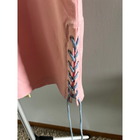 NWT Victorious Women's Y2K Jersey style‎ Pink "Los Angeles" dress size XL - Picture 6 of 11